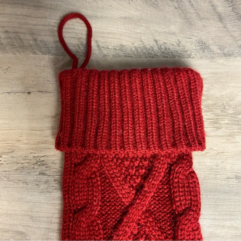 Christmas Stockings‎ Red Cable Knit Holiday Winter Decor